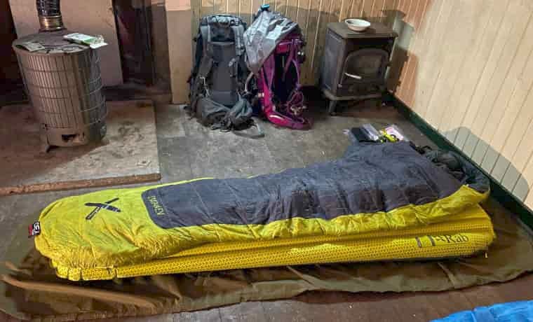 Sleeping mat in bothy