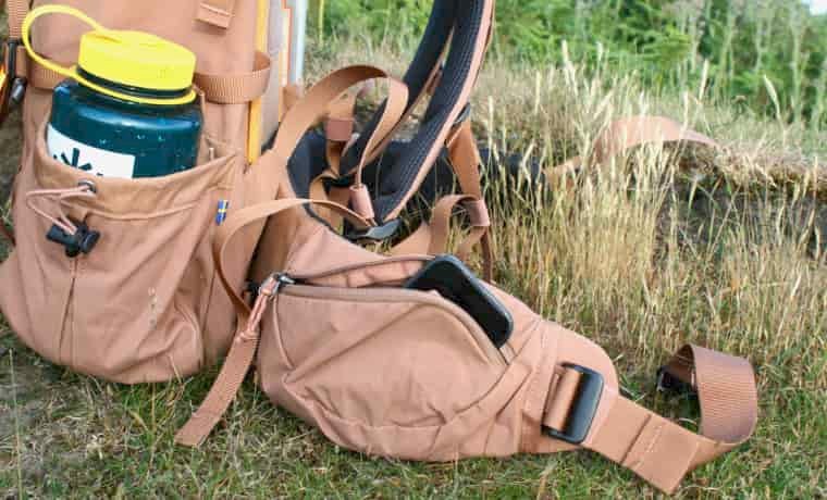 Backpack hip pocket