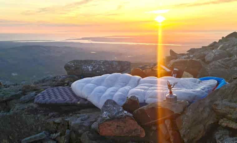 Bivying in mountains on Zenbivy mattress