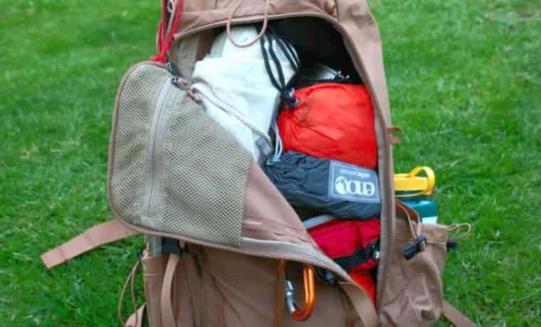 Front opening backpack