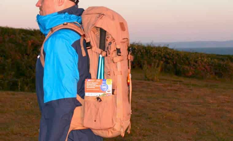 Side pockets of backpack