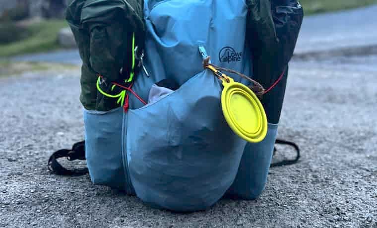 Front pocket of backpack
