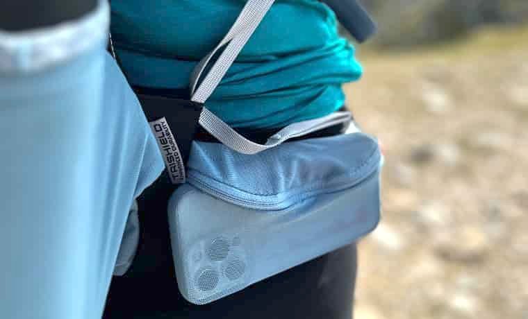 Hip belt pocket of backpack