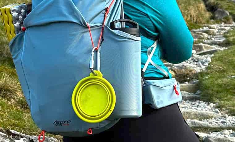 Side pocket of backpack