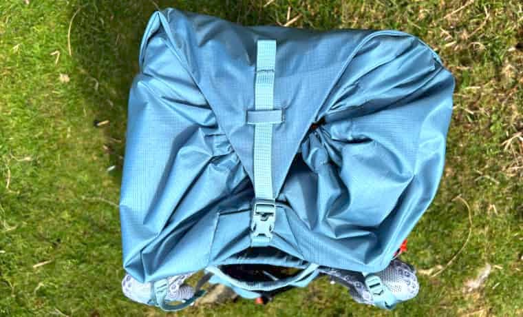 Top access to backpack