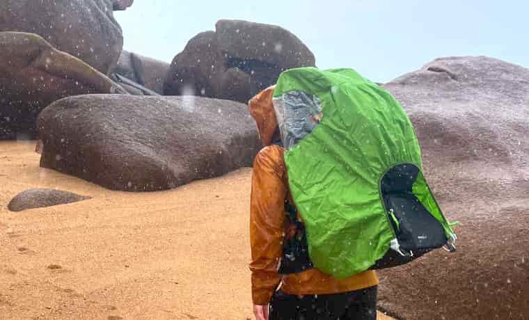 Baby carrier with rain cover