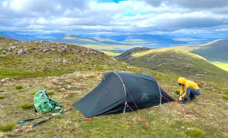 Pitching Robens tent