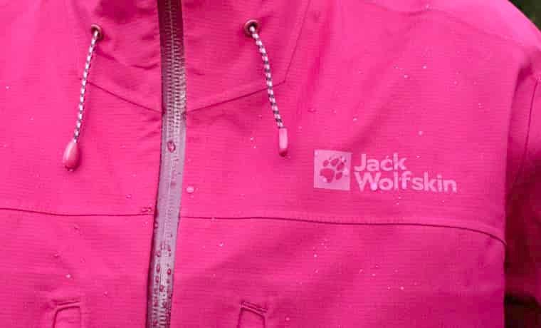 Fabric of jacket with rain on