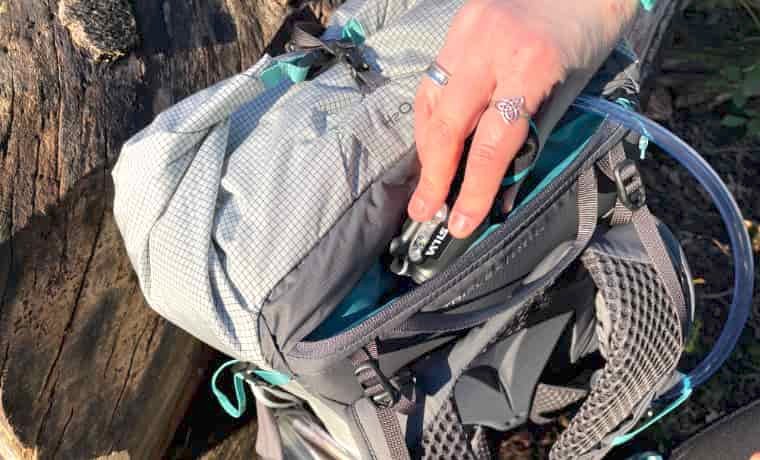 Backpack zippered pocket