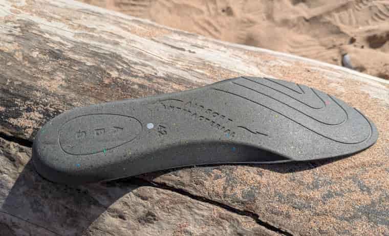In sole of hiking boots