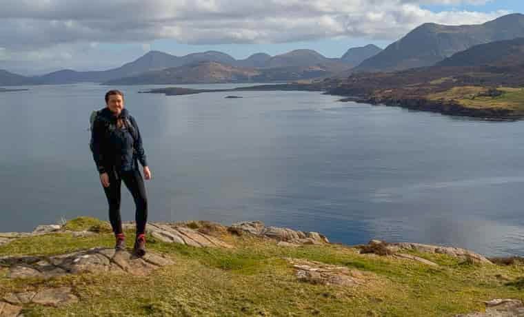Woman hiking in Scotland