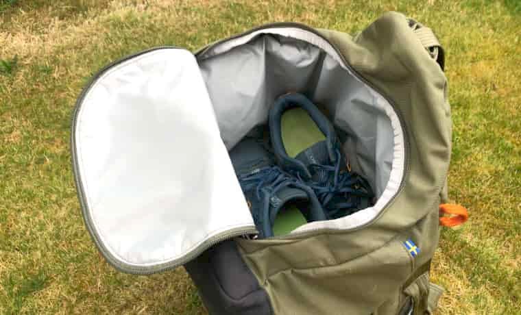 Boot compartment of duffel