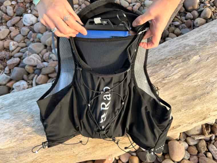 Bladder pocket on backpack