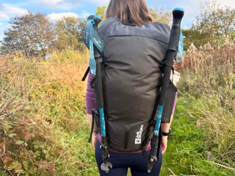 Woman carrying day pack